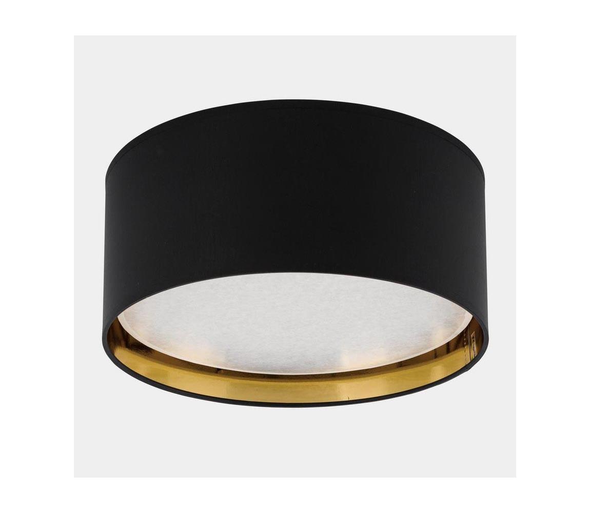 Plafonieră BILBAO 4xE27/15W/230V d. 45 cm neagră/aurie