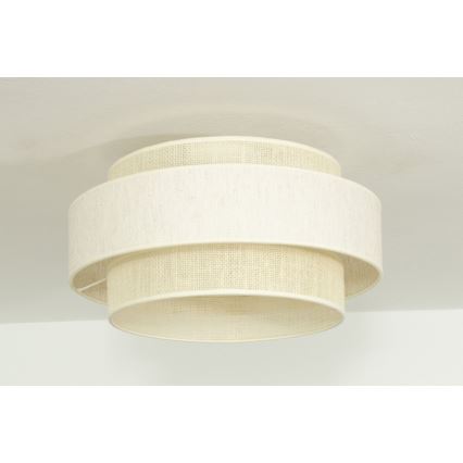 Plafonieră BOHO 1xE27/60W/230V, diametru 40 cm, crem/jută