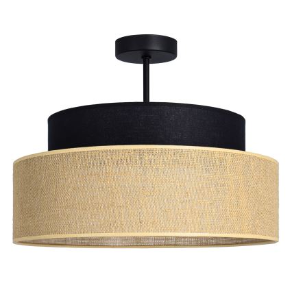 Plafonieră BOHO 1xE27/60W/230V negru/bej