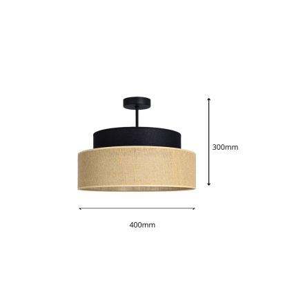 Plafonieră BOHO 1xE27/60W/230V negru/bej