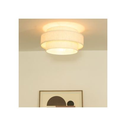 Plafonieră BOHO 1xE27/60W/230V Ø 40 cm albă