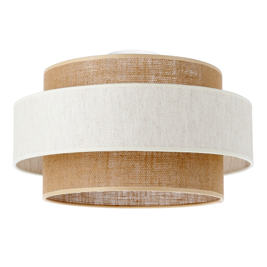 Plafonieră BOHO 1xE27/60W/230V Ø 40 cm, crem/iută