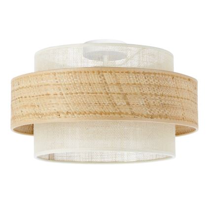 Plafonieră BOHO 1xE27/60W/230V Ø 40 cm iută/crem