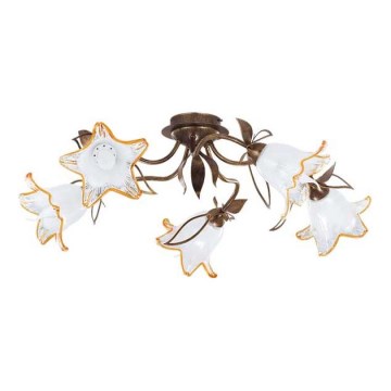 Plafonieră BRAGA 5xE27/15W/230V bronz