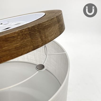 Plafonieră Brilagi BELLADONNA 1xE27/15W/230V d. 30 cm alb/stejar nuc