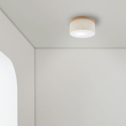 Plafonieră Brilagi BELLADONNA 1xE27/15W/230V d. 30 cm crem/stejar