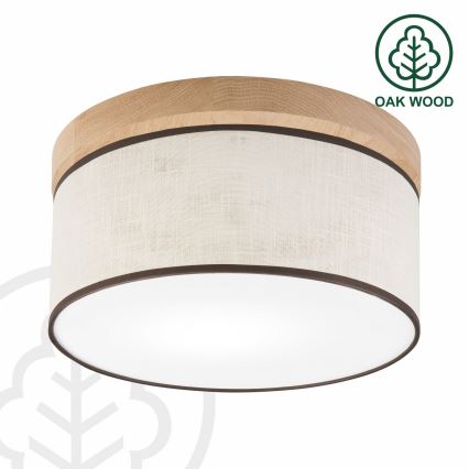 Plafonieră Brilagi BELLADONNA 1xE27/15W/230V d. 30 cm crem/stejar