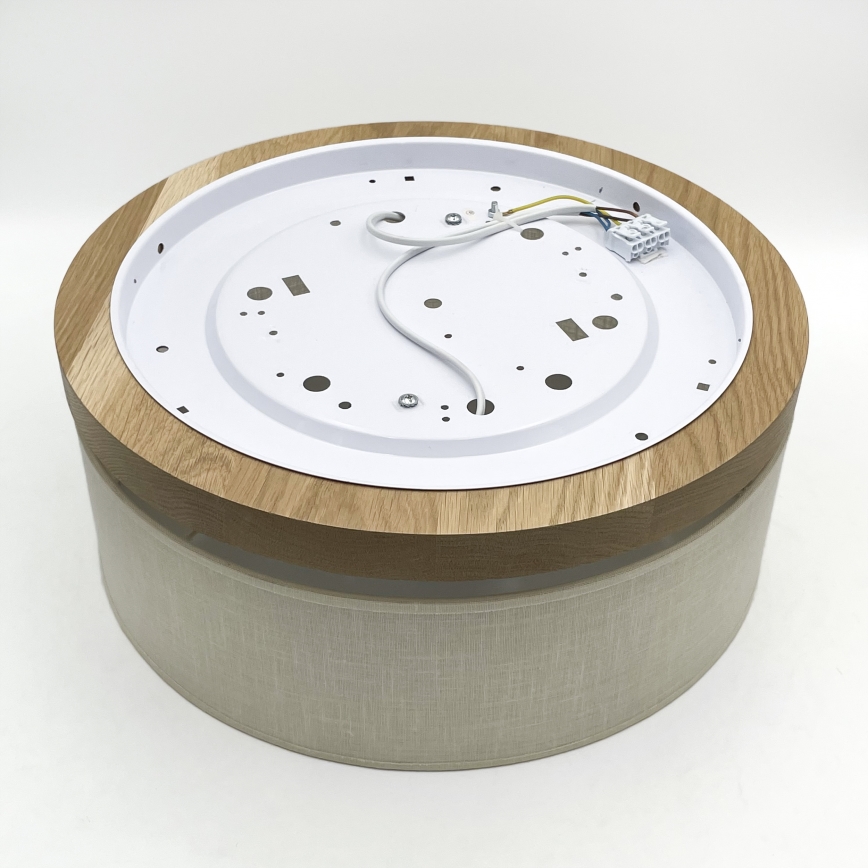 Plafonieră Brilagi BELLADONNA 2xE27/15W/230V d. 40 cm crem/stejar