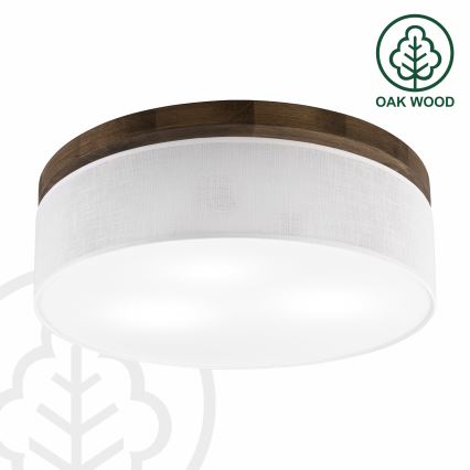 Plafonieră Brilagi BELLADONNA 3xE27/15W/230V d. 50 cm alb/stejar nuc