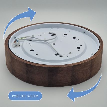 Plafonieră Brilagi CARVALHO 1xE27/60W/230V stejar d. 37 cm