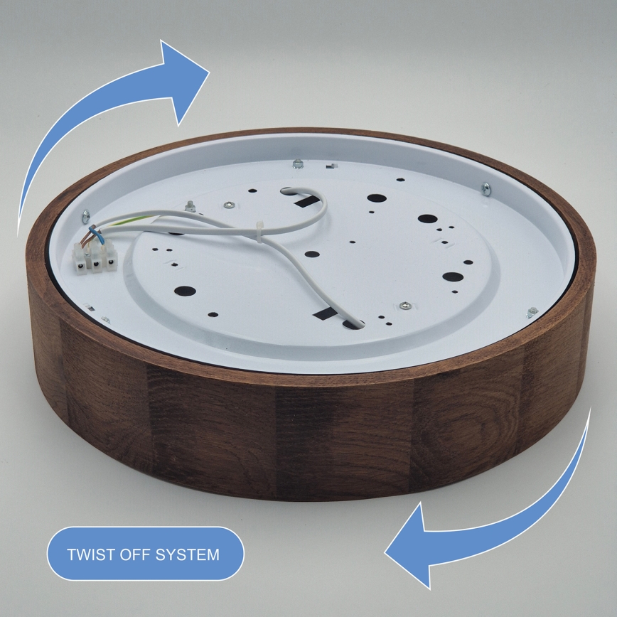 Plafonieră Brilagi CARVALHO 1xE27/60W/230V stejar d. 37 cm