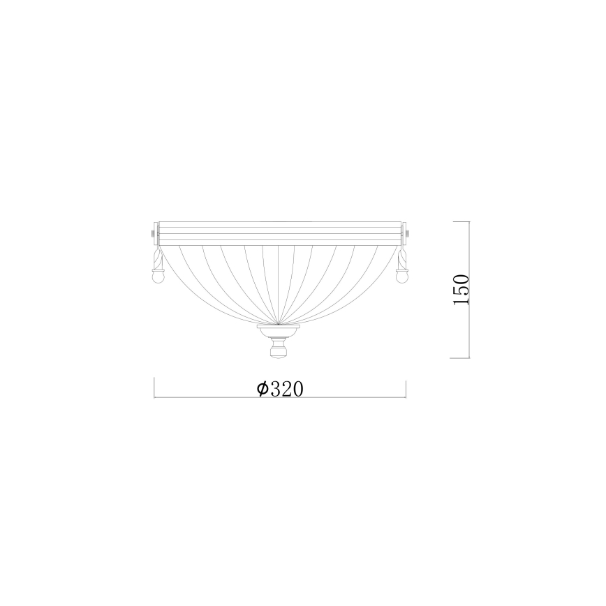 Plafonieră Brilagi CLASSIC 2xE27/60W/230V alamă