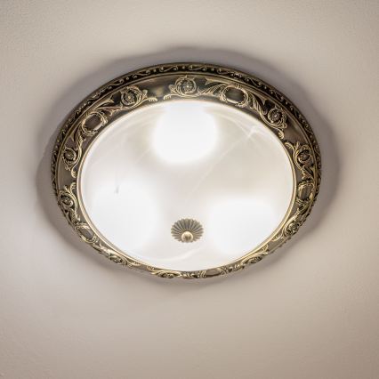 Plafonieră BRILAGI CLASSIC 3xE27/60W/230V alamă