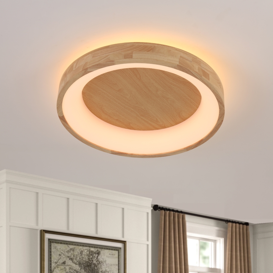 Brilagi - Plafonieră LED FALCON WOOD LED/40W/230V 3000/4000/6000K diam. 60 cm lemn