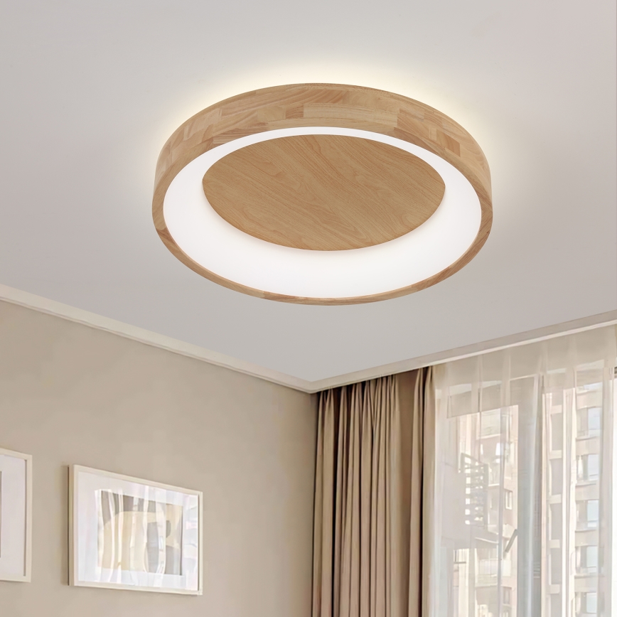 Brilagi - Plafonieră LED FALCON WOOD LED/40W/230V 3000/4000/6000K diam. 60 cm lemn
