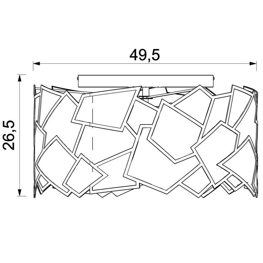 Plafonieră CAMO 3xE27/15W/230V auriu