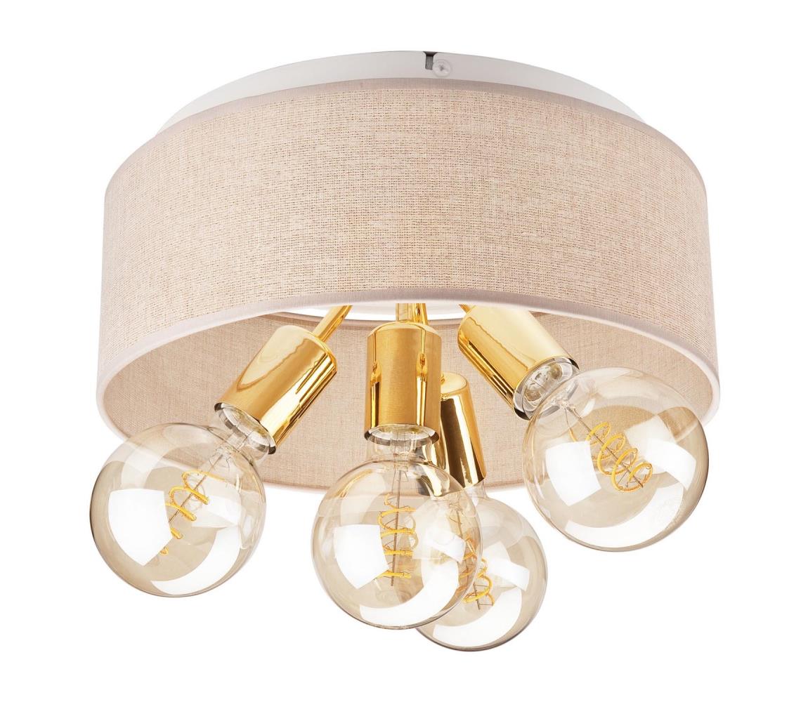 Plafonieră CARINA 4xE27/60W/230V d. 35 cm auriu