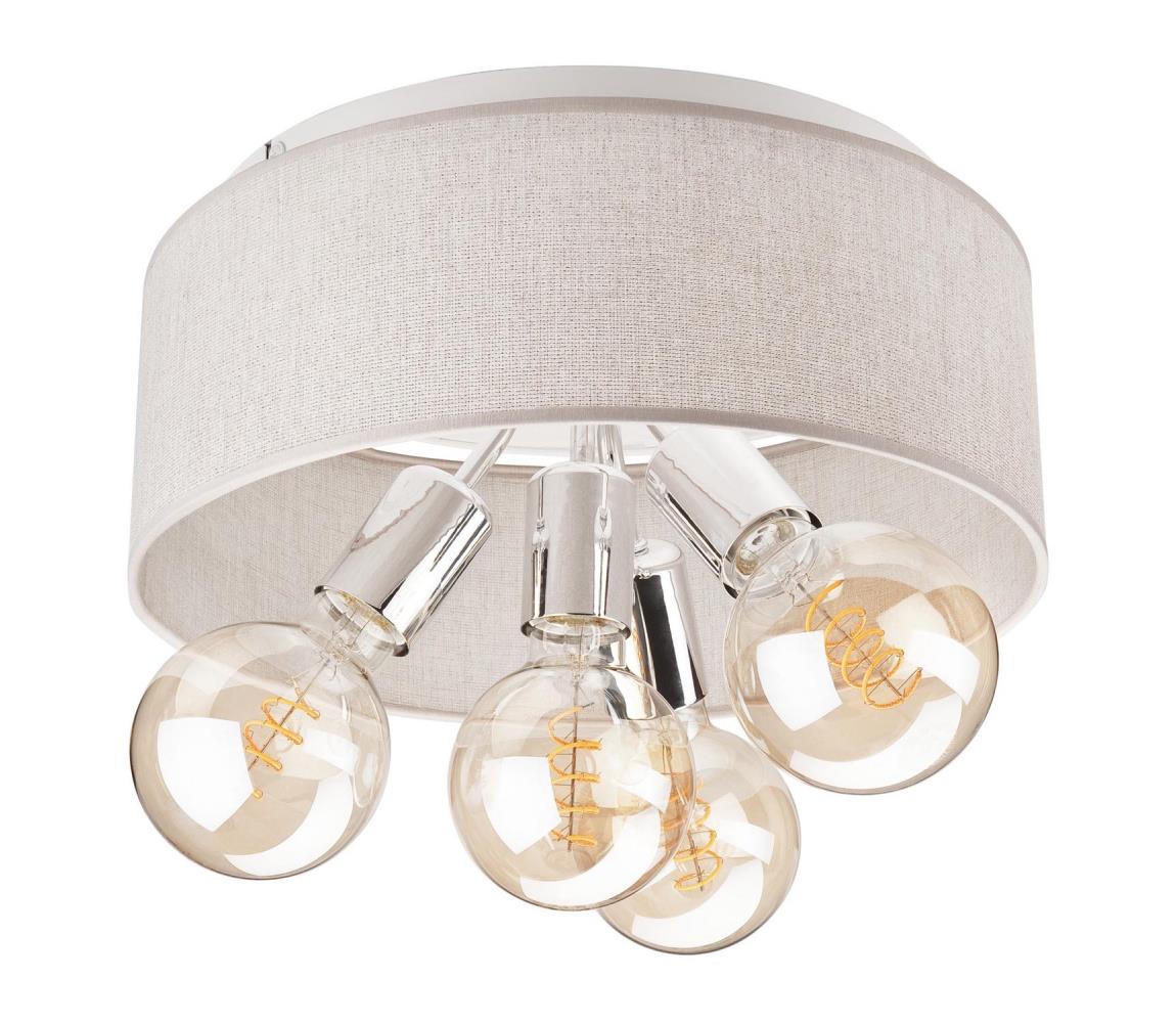 Plafonieră CARINA 4xE27/60W/230V d. 35 cm crom