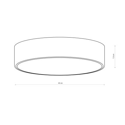 Plafonieră CLARE Brilagi, 3x E27 / 24W / 230V, diametru 40 cm, burgund