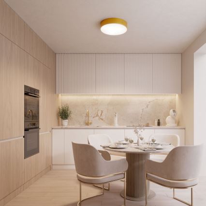 Plafonieră CLEO 6xE27/24W/230V d. 80 cm aurie