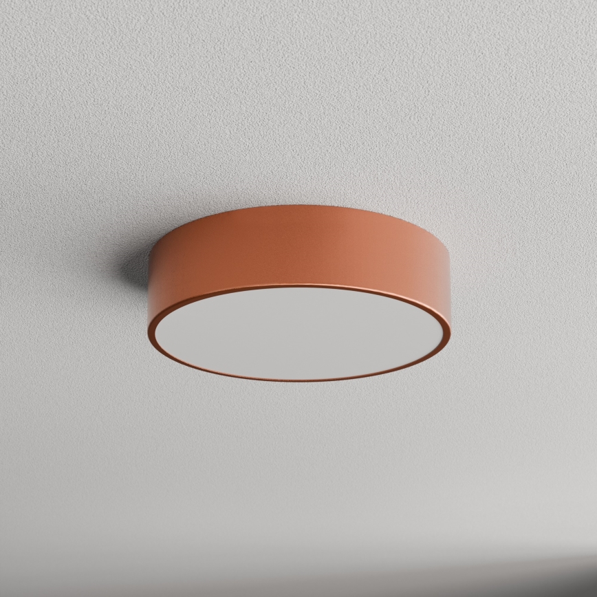 Plafonieră CLEO cu senzor de mișcare și de amurg, 2xE27/24W/230V, Ø 30 cm, finisaj cupru