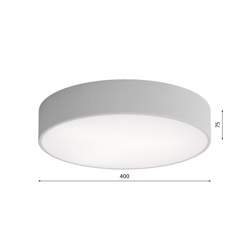 Plafonieră CLEO cu senzor de mișcare și de crepuscul, 3xE27/24W/230V, Ø 40 cm, gri