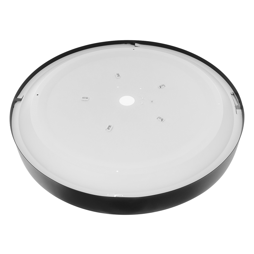 Plafonieră CLEO cu senzor de mișcare și crepuscular, 5xE27/24W/230V, Ø 60 cm, neagră