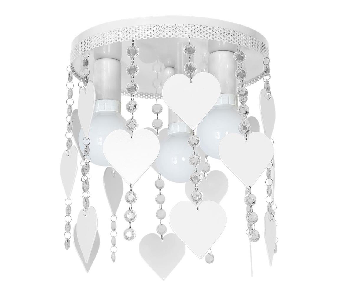 Plafoniera copii ELZA hearts 3xE27/60W/230V alb