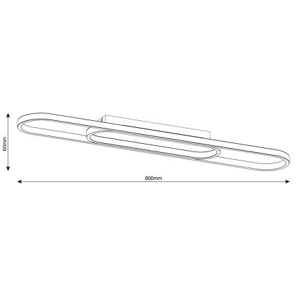 Plafonieră CORDOBA LED/26W/230V, negru