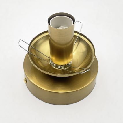 Plafonieră CRISTAL 1xE14/15W/230V alamă/bej fumuriu