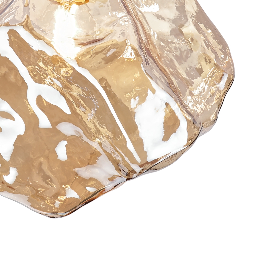 Plafonieră CRISTAL 1xE14/15W/230V alamă/bej fumuriu