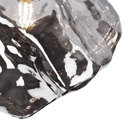 Plafonieră CRISTAL 1xE14/15W/230V alamă/negru fumuriu