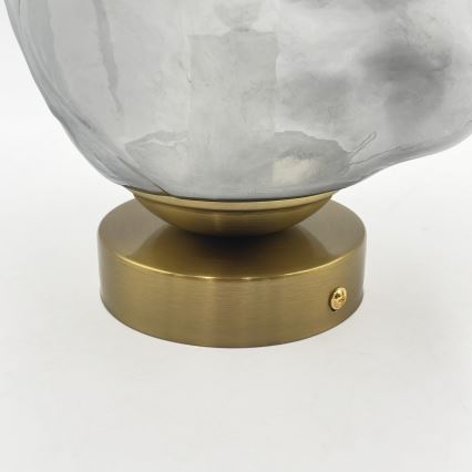 Plafonieră CRISTAL 1xE14/15W/230V alamă/negru fumuriu