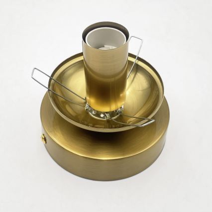 Plafonieră CRISTAL 1xE14/15W/230V alamă/negru fumuriu