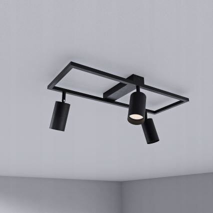 Plafonieră cu 3xGU10/30W/230V neagră