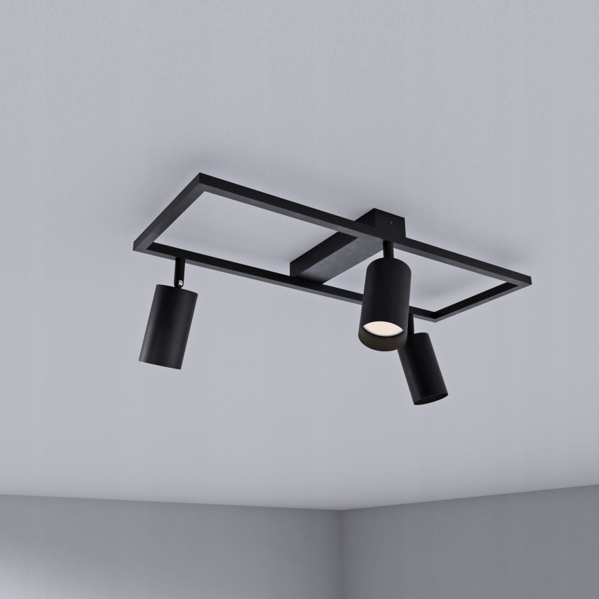 Plafonieră cu 3xGU10/30W/230V neagră