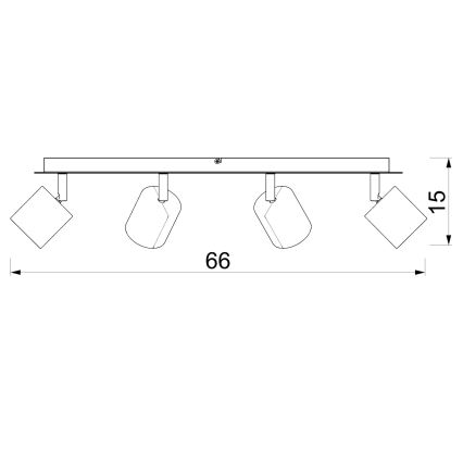 Plafonieră cu 4 spoturi DEMIA 4xGU10/8W/230V bej