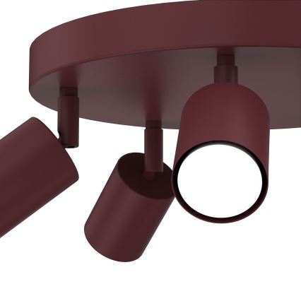 Plafonieră cu 5 spoturi FUN 5xGU10/8W/230V burgundy