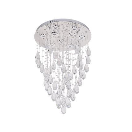 Plafonieră LED cu cristale MAJURO LED/30W/230V Ø 45 cm crom lucios + telecomandă
