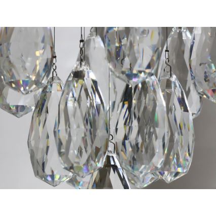 Plafonieră LED cu cristale MAJURO LED/30W/230V Ø 45 cm crom lucios + telecomandă