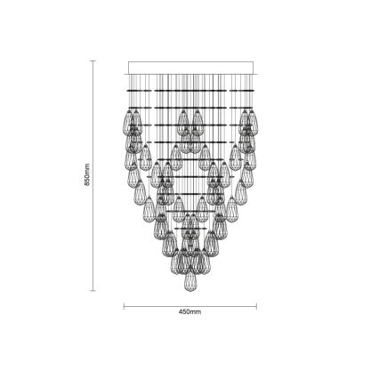 Plafonieră LED cu cristale MAJURO LED/30W/230V Ø 45 cm crom lucios + telecomandă