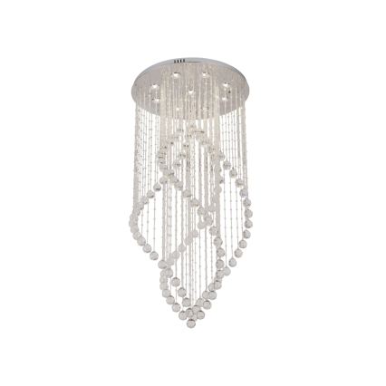 Plafonieră LED cu cristale NAURU LED/30W/230V, diametru 60 cm, crom lucios + telecomandă