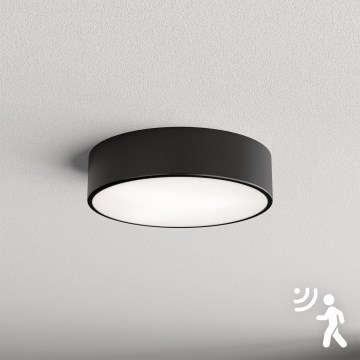 Plafonieră cu senzor CLARE 2xE27/40W/230V d. 30 cm negru Brilagi