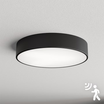 Plafonieră cu senzor CLARE 3xE27/40W/230V d. 40 cm negru Brilagi