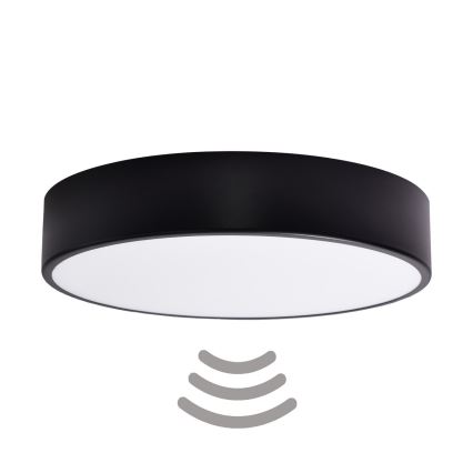 Plafonieră cu senzor CLARE 3xE27/40W/230V d. 40 cm negru Brilagi