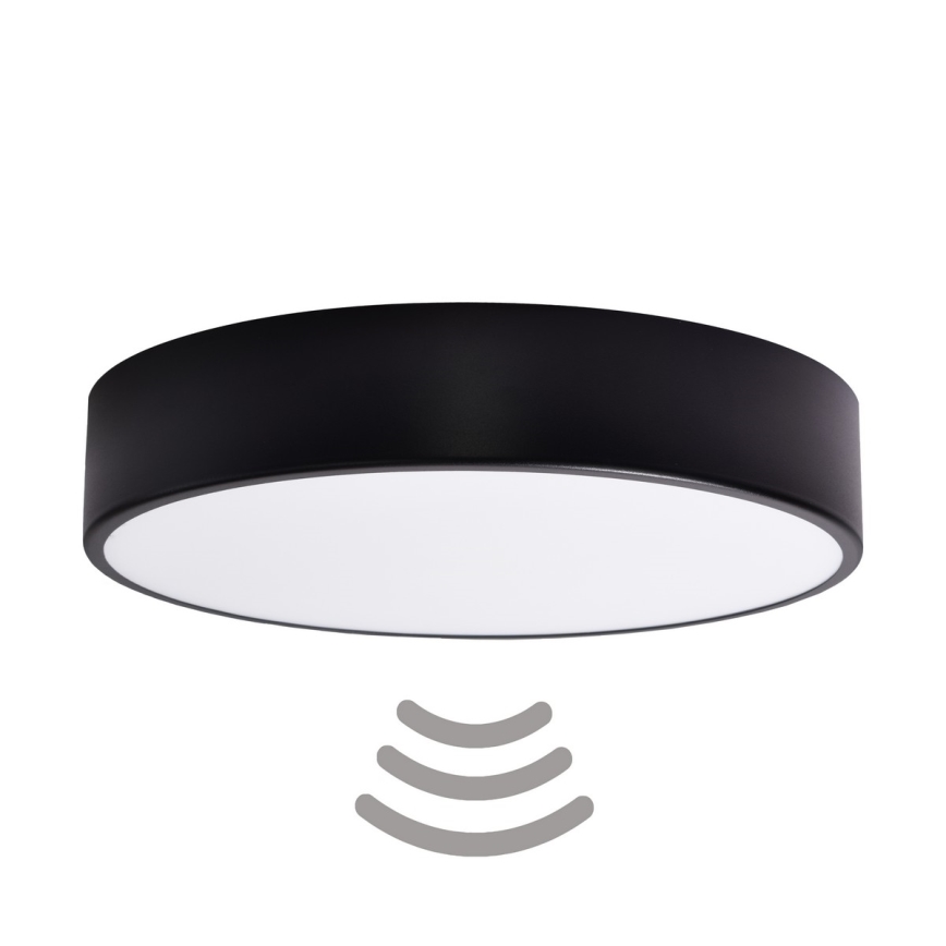 Plafonieră cu senzor CLARE 3xE27/40W/230V d. 40 cm negru Brilagi