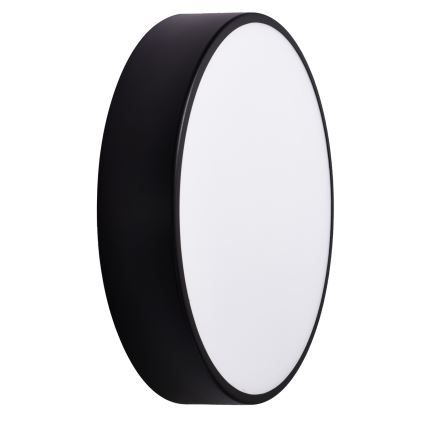 Plafonieră CLEO cu senzor de mișcare și de amurg, 3xE27/24W/230V, Ø 40 cm, neagră