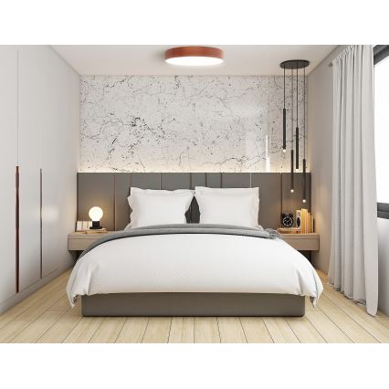 Plafonieră CLEO, cu senzor de mișcare și crepuscular, 4 x E27, 24 W, 230 V, Ø 50 cm, finisaj cupru