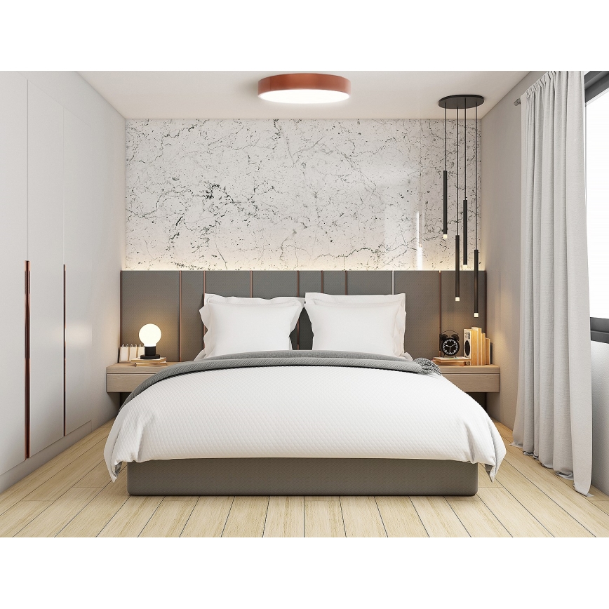 Plafonieră CLEO, cu senzor de mișcare și crepuscular, 4 x E27, 24 W, 230 V, Ø 50 cm, finisaj cupru