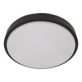 Plafonieră cu senzor WILTON 2xE27/60W/230V Ø 33 cm negru